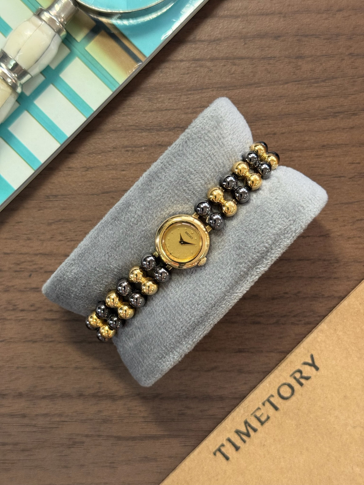 Seiko Vintage Two-Tone Bead Bracelet Watch